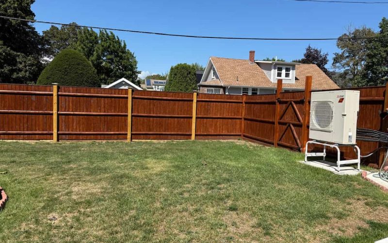 Fence replacement and stain, Saugus, MA